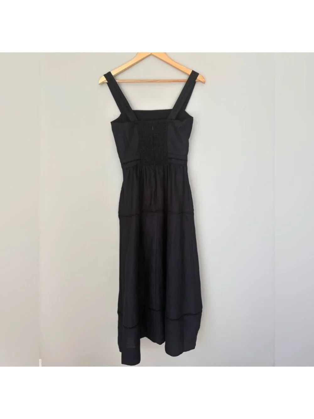 NEW Reformation Everett Sleeveless Linen Embroidered Midi Dress | US 6 UK 10 - Picture 10 of 15